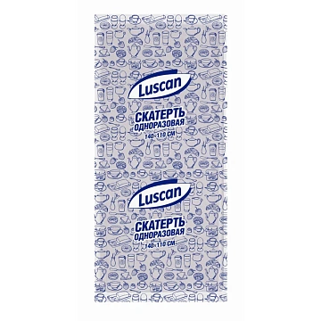 Скатерть одноразовая Luscan, 110х140см, белая