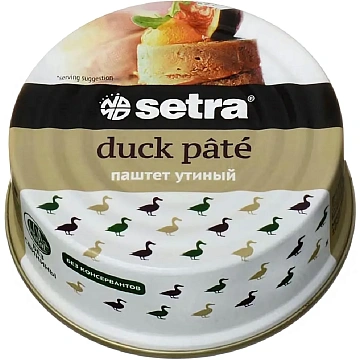 Паштет Мясные консервы Setra  HALAL утиный, 100г
