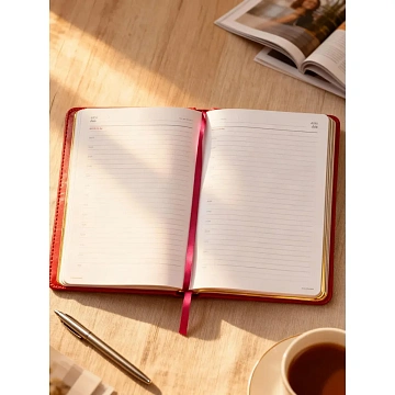 Ежедневник недатированный красн,А5,145х205мм,136л, Sidney NEBRASKA 3-128/08