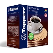 Фильтр TOPPERR №4 для кофеварок, бумажный, неотбеленный, 300 штук, 3047
