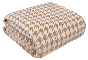 Плед Tessolo Home Пье-де-Пуль микровелюр бежевый, 150 x 200см