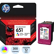 Картридж струйный HP 651 C2P11AE CMY цв. для DJ 5575