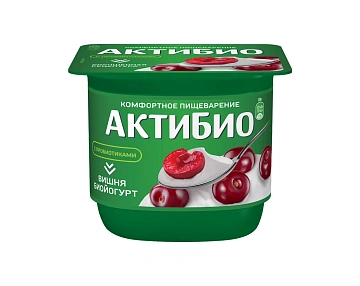 Йогурт Актибио Вишня, 2.9%, 130г