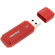 Флеш-диск 32 GB, SMARTBUY Dock, USB 2.0, красный, SB32GBDK-R