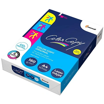 Бумага Color copy А4, 160г/м2, 250л., 161%