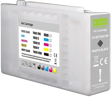 Картридж струйный Cactus CS-EPT693100 T6931 черный (350мл) для Epson SureColor SC-T3000/T3070/T3200/