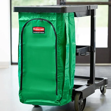 Мешок для уборочных тележек Rubbermaid 129л, зеленый, 1966884