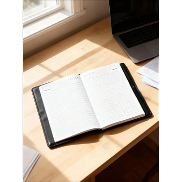 Ежедневник недатированный черный, А5 136 л., Dairy, ATTACHE