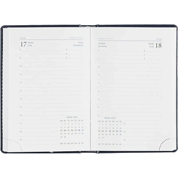Ежедневник датированный 2026, синий,А6, 100х150 мм,336 стр,Agenda
