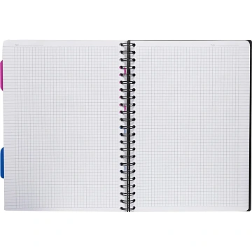 Бизнес-тетрадь А4,140л,кл,спир,пласn.обл,2разд Attache DIGITAL черн 876745