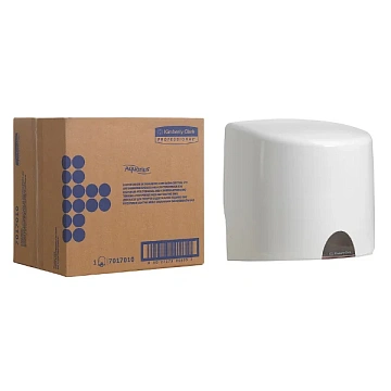 Диспенсер для протирочных материалов в рулонах Kimberly-Clark Aquarius 7017, с центральной вытяжкой, белый