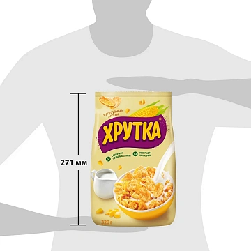 Готовый завтрак Хрутка Кукурузные хлопья, 320г