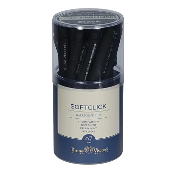 Ручка шариковая автомат. SoftClick.Black 0.7мм синяя 20-0102