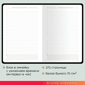 Ежедневник недатированный А5 Mercury белый 272 стр. 3-435/14