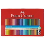 Карандаши цветные Faber-Castell 'Grip', 36цв., трехгран., заточен., метал. упак.