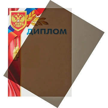 Обложки для переплета пластиковые дымчА4,200мкм,100шт/уп