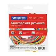 Банковская резинка  50г OfficeSpace, диаметр 60мм, ассорти, европодвес