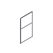 Секция комбинированной перегородки RP130SL70 Красный 26-22/Белый 700х22х1300