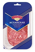 Колбаса Клинский Испанская сырокопченая полусухая нарезка, 210г