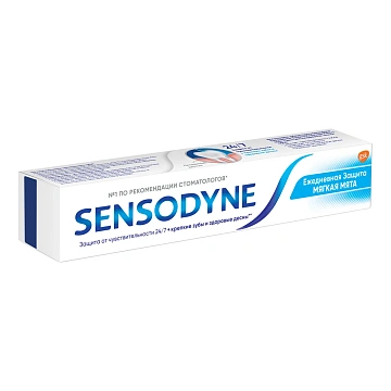 Зубная паста Sensodyne Ежедневная защита мягкая мята, 75мл