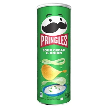 Чипсы Pringles картофельные Сметана и лук, 165г