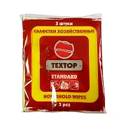 Салфетка хозяйственная Textop Standard универсальная, 30х35см, вискоза, 3шт/уп