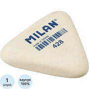 Ластик каучуковый Milan 428, треугольный, белый