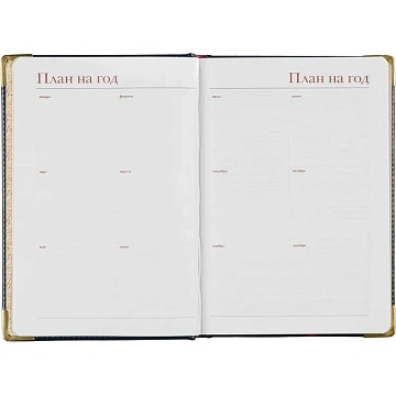 Ежедневник недатированный А5+, 145х205,Sidney Nebraska,син,з.уг 3-128/14