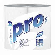 Туалетная бумага Protissue С160, белая, 2 слоя, 4 рулона