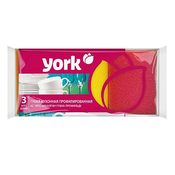 Губка York Maxi 9х7х4.3см, 3шт/уп