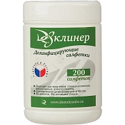 Дезинфицирующие салфетки для обработки поверхностей 200 шт., ДЕЗКЛИНЕР, банка