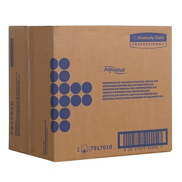 Диспенсер для протирочных материалов в рулонах Kimberly-Clark Aquarius 7017, с центральной вытяжкой, белый