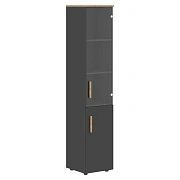 Шкаф колонка комбинированая (R) с топом FHC 40.2(R) Черный графит/Дуб Гамильтон 404х429х1983 FORTA