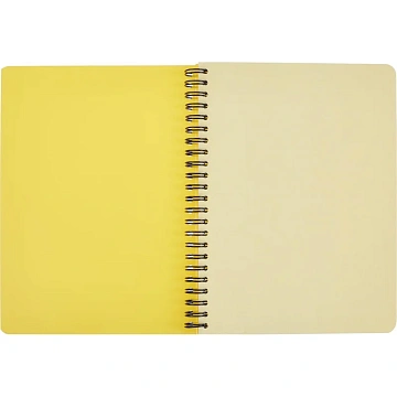 Бизнес-тетрадь А5,96л,кл,спир,пластик,тон.бл. Attache Bright colours Желтый