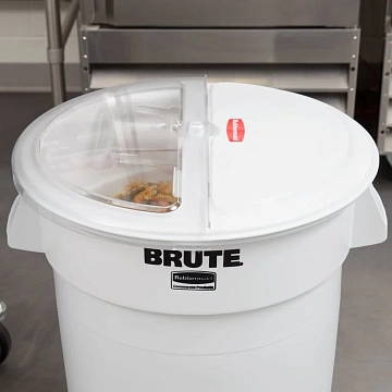 Крышка для мусорного контейнера Rubbermaid Brute 121.1л, поворотная, белая, FG9G7800WHT