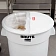 Крышка для мусорного контейнера Rubbermaid Brute 121.1л, поворотная, белая, FG9G7800WHT