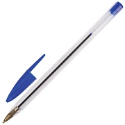 Ручка шариковая STAFF 'Basic BP-01', письмо 750 метров, СИНЯЯ, длина корпуса 14 см, линия письма 0,5 мм, 141672