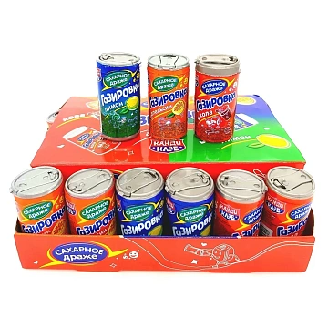 Драже конфеты Газировка в баночке, 7г