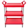 Тележка сервисная Rubbermaid г/п 90.7кг, 3 яруса, открытая, красная, FG342488RED
