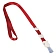 Лента для бейджей, 45 см, съемный пластиковый клип-замок с петелькой, КРАСНАЯ, BRAUBERG, 235730