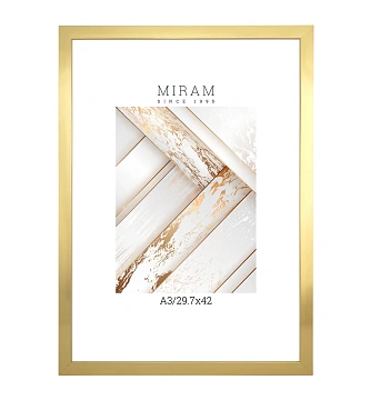 Фоторамка Мирам золото А3, 29.7 x 42см