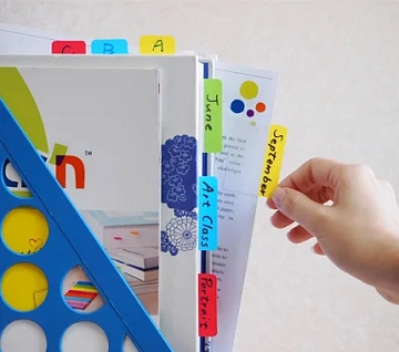 Клейкие закладки пластиковые Stick'n 37х50мм, 3цвета по 10 листов