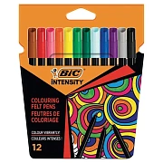 Фломастеры BIC 'Intensity', 12 ЦВЕТОВ, вентилируемый колпачок, европодвес, 978004
