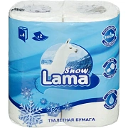 Туалетная бумага Snow Lama 2 слоя, 17.5м, белая, 4шт/уп