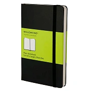 Блокнот Moleskine Classic Pocket черный, 90х140мм, 96 листов, нелинованный, на сшивке, с резинкой, твердая обложка