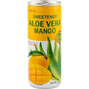 Сокосодержащий напиток Lotte Алоэ вера- манго, 240мл, ж/б