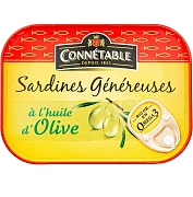 Сардины Connetable Genereuse в оливковом масле, 140г