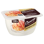 Продукт творожный Даниссимо с клубникой и кремом-брюле 5.7%, 130г