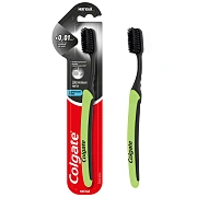 Зубная щетка Colgate Шелковые Нити с древесным углем для здоровья десен, мягкая, бирюзовая