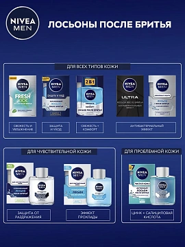 Лосьон после бритья Nivea Для чувствительной кожи, 100мл